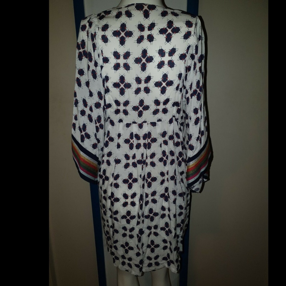 Tory Burch Tunic Caftan Beach to Street Print Coverup Dress Feliz M - Picture 7 of 7